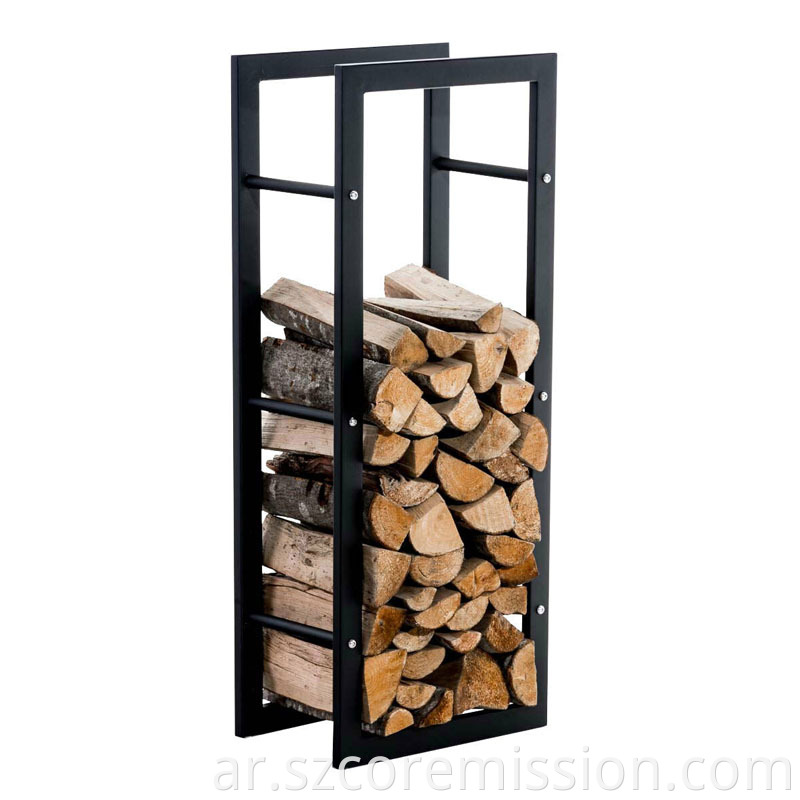 Removable Storage Shelf Metal Indoor Firewood Rack